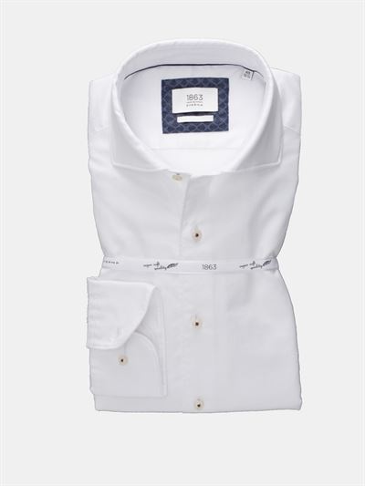Eterna Super Soft premium 1863 skjorte i Two Ply vævning. Hvid Modern Fit 3850 02 XS82